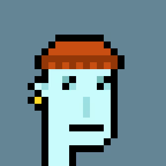 CryptoPunk 6089, an alien in a knitted cap and earring